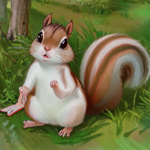 うるんだ瞳でこっちを見上げているかわいいリス