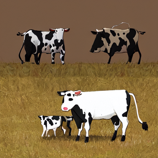 何頭かの牛がうつっているフリーイラスト