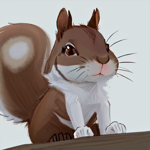 ほっぺたが膨らんでいる小さいリス