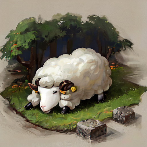 モコモコした毛が特徴的な羊