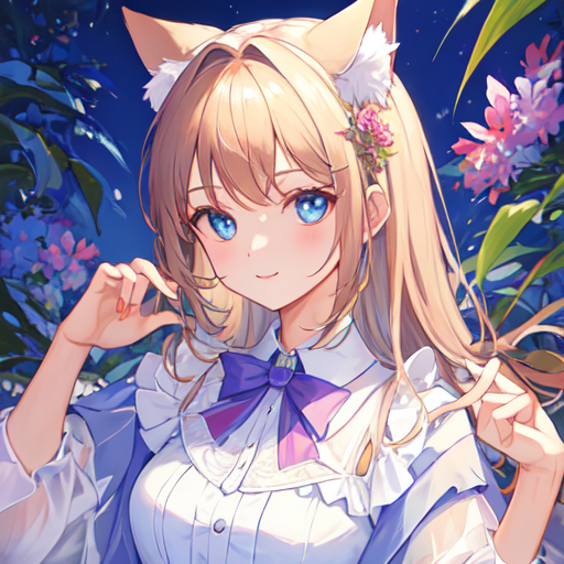 メイド服を着たネコ娘