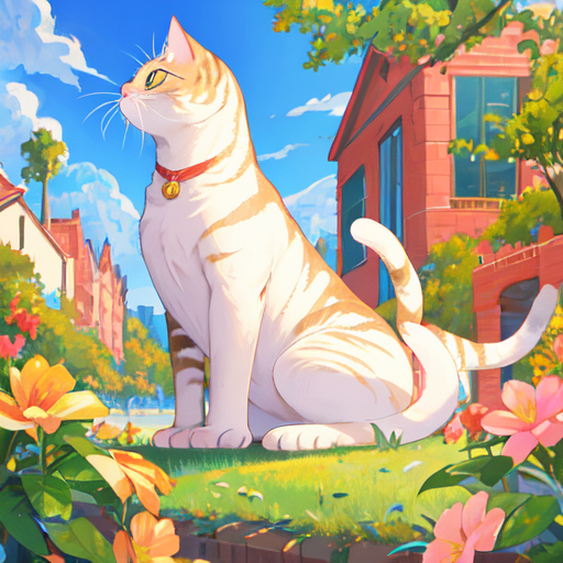 巨大ネコのイラスト素材