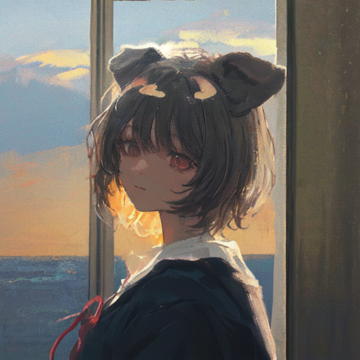 犬耳の儚げなかわいい女の子