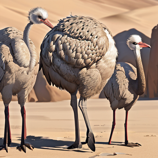 すごく足が速そうなダチョウ達