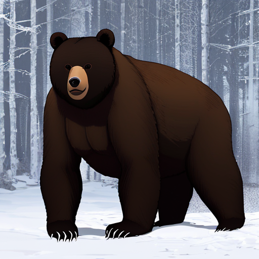 雪山のデカい熊