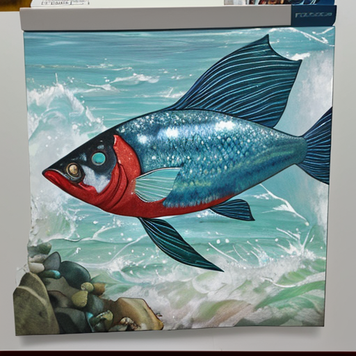 壁に飾ってある大きな魚