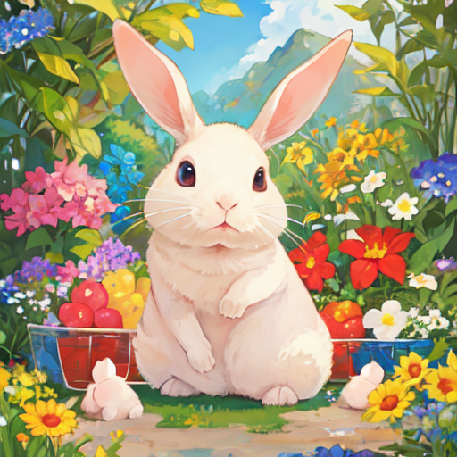 とてもかわいらしい大人の白ウサギ