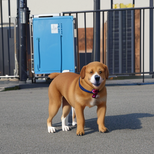 一匹で外を歩いている犬